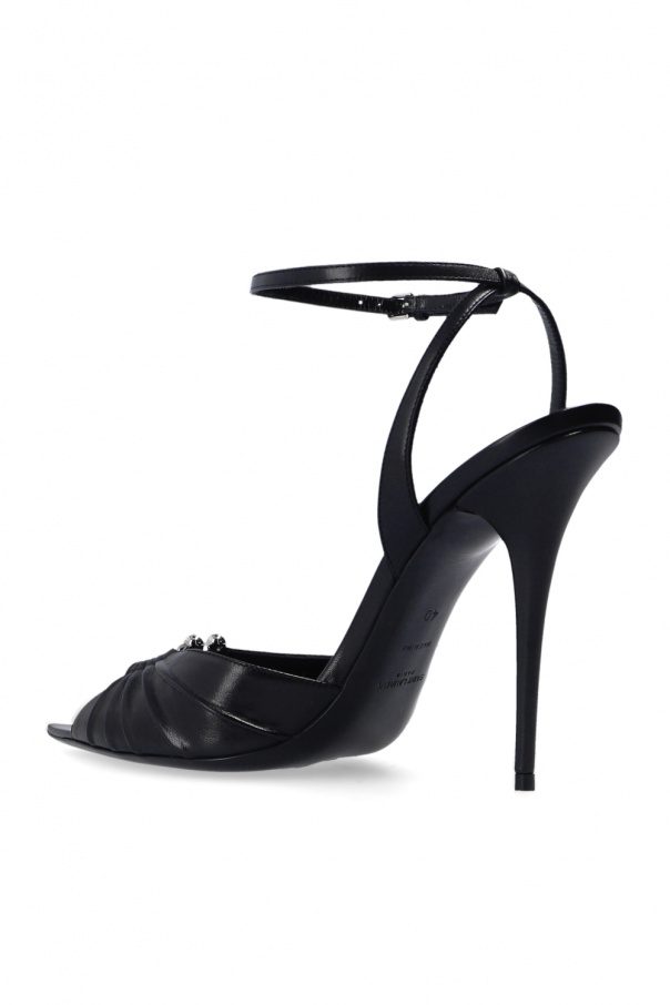 【関税＆送料込み】Saint Laurent Sandal Saint Laurent Bianca Platform Sandals in Smooth Leather